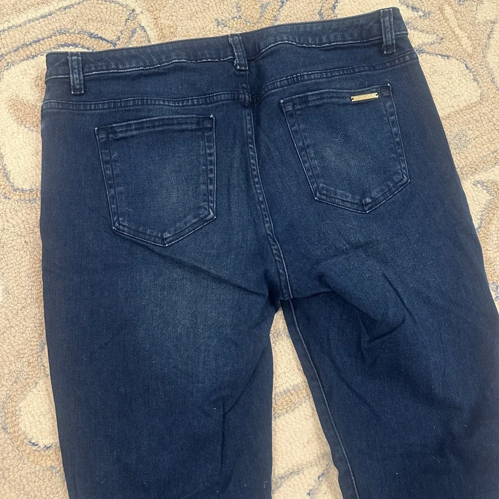 Michael Kors Dark Blue Skinny Jeans with Eyelet Accents